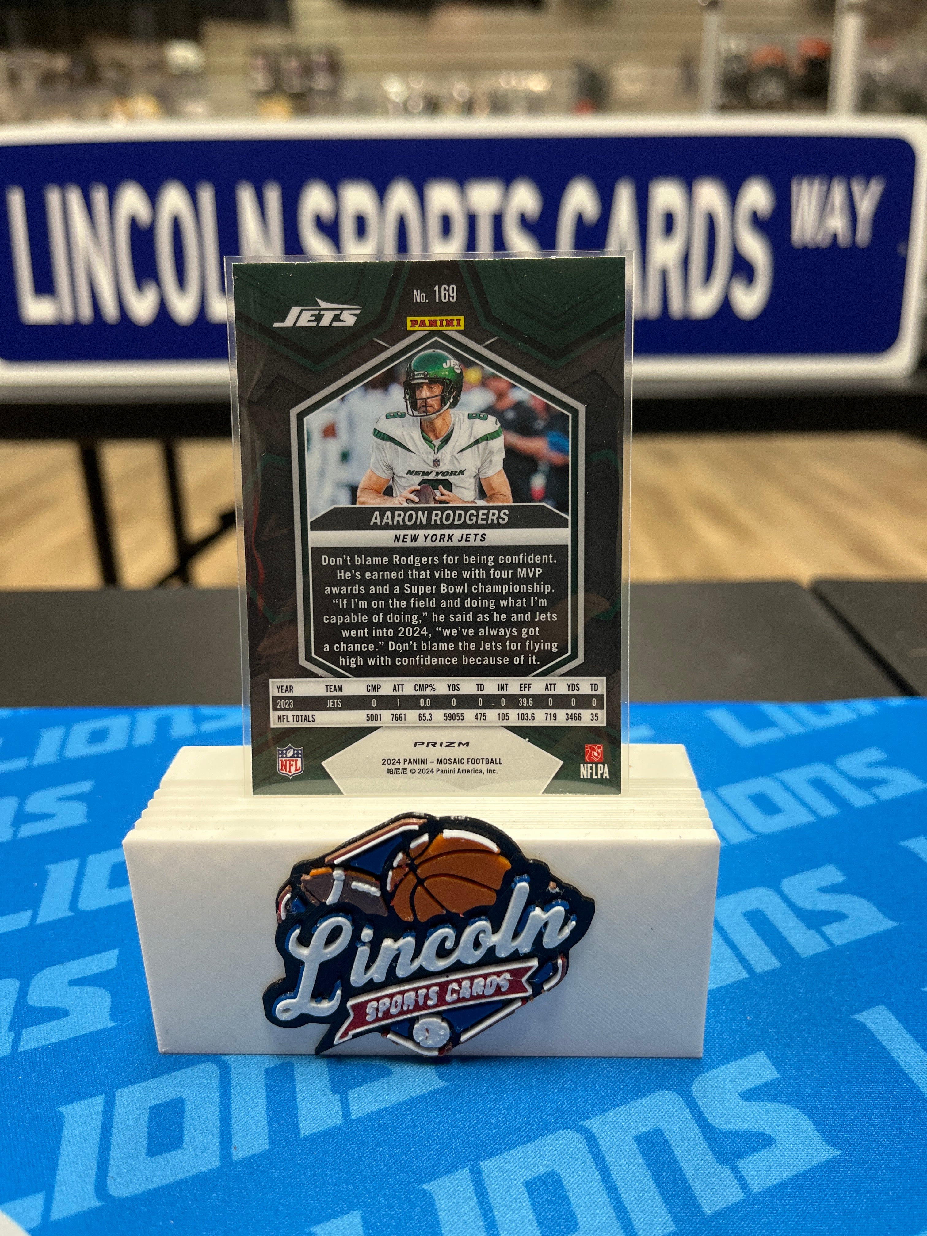 2024 Mosaic Aaron Rodgers Honeycomb Prizm Case Hit