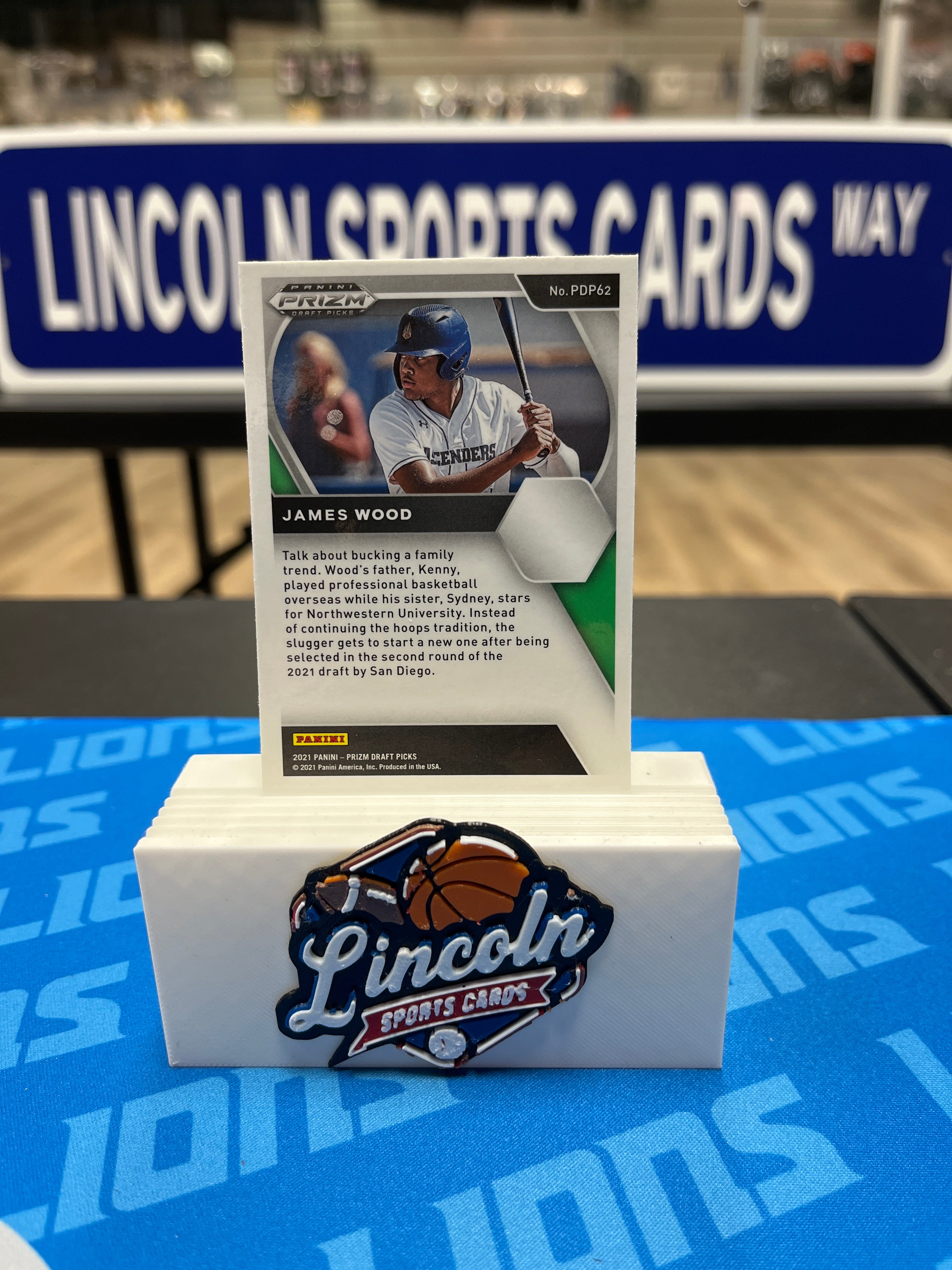 2021 Prizm Draft Picks James Woods Washington Nationals and Home Run Derby Contestant
